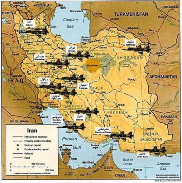 Luftstützpukte der iranischen Streitkräfte