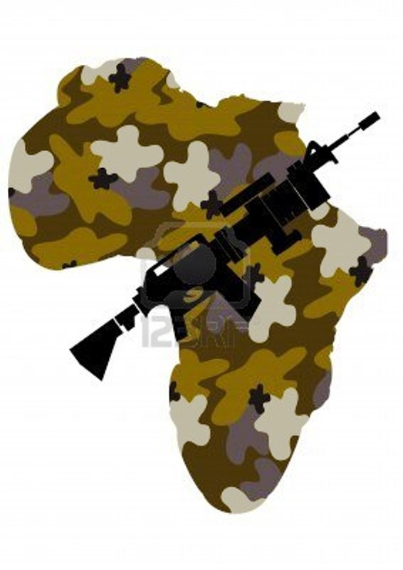 die Kriegsführung in Afrika