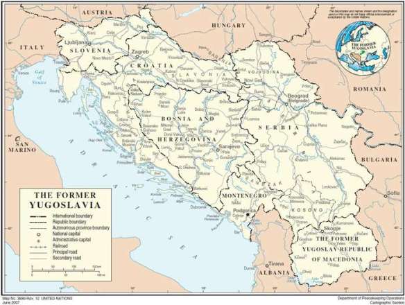 Jugoslawien Bildquelle: weltkarte.com