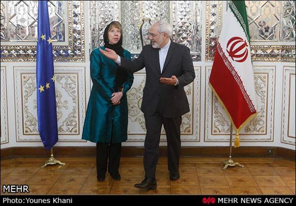 EU Aussenbeauftragte Catherine Ashton und Irans Außenminister Javad Zarif