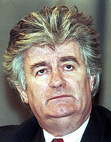 Radovan Karadžić während eines Besuchs in Moskau 1994