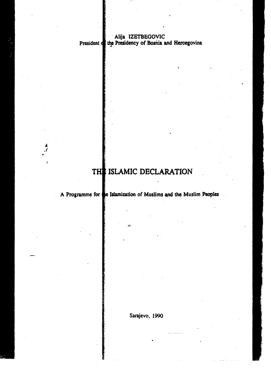 Islamska deklaracija Neuauflage