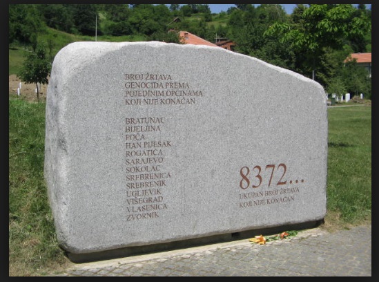 Gedenkstein in Potocari